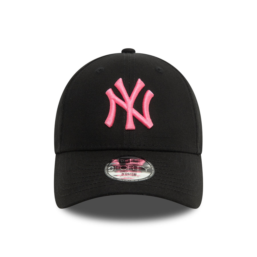 New York Yankees 9FORTY Kids Neon Black/Pink Cap