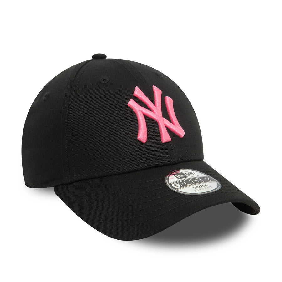 New York Yankees 9FORTY Kids Neon Black/Pink Cap