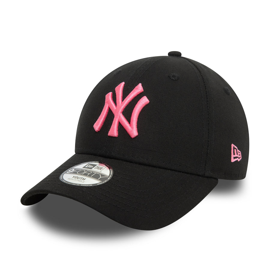 New York Yankees 9FORTY Kids Neon Black/Pink Cap