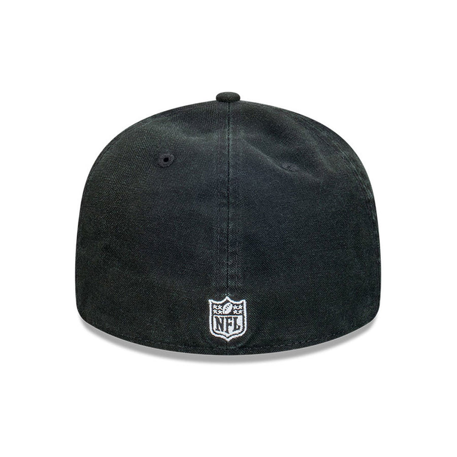 Las Vegas Raiders 59FIFTY Retro Crown Snow Washed Canvas Black Cap