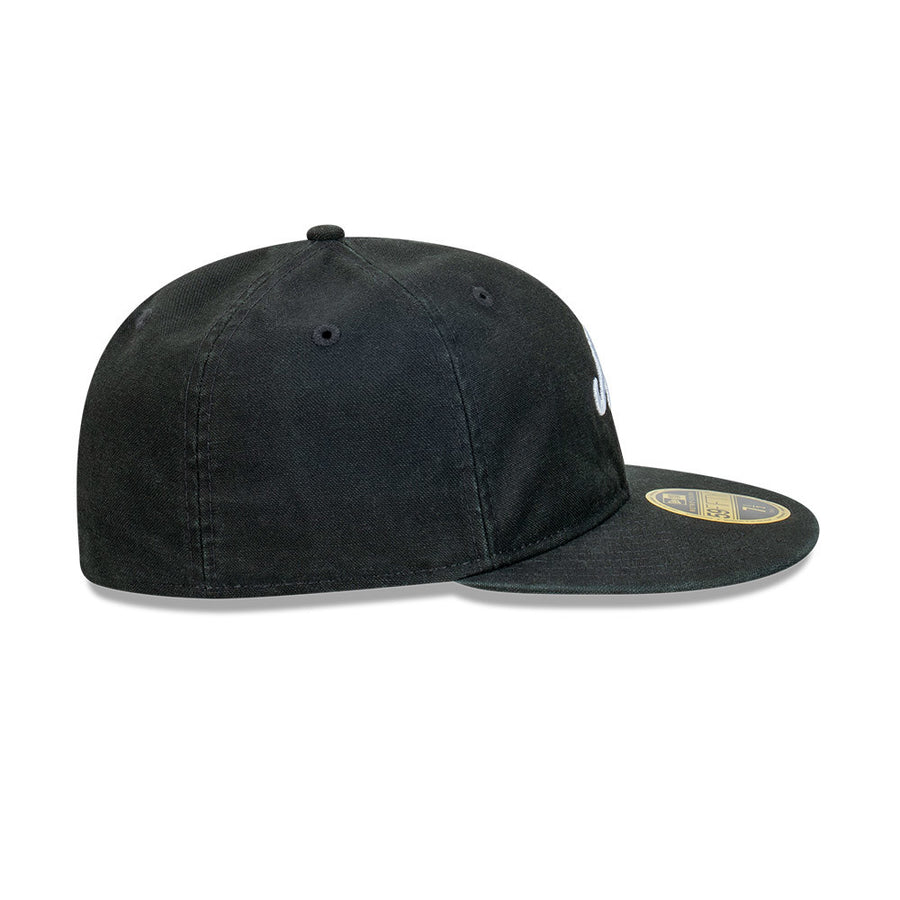 New Era 59FIFTY Retro Crown Snow Washed Canvas Black Cap