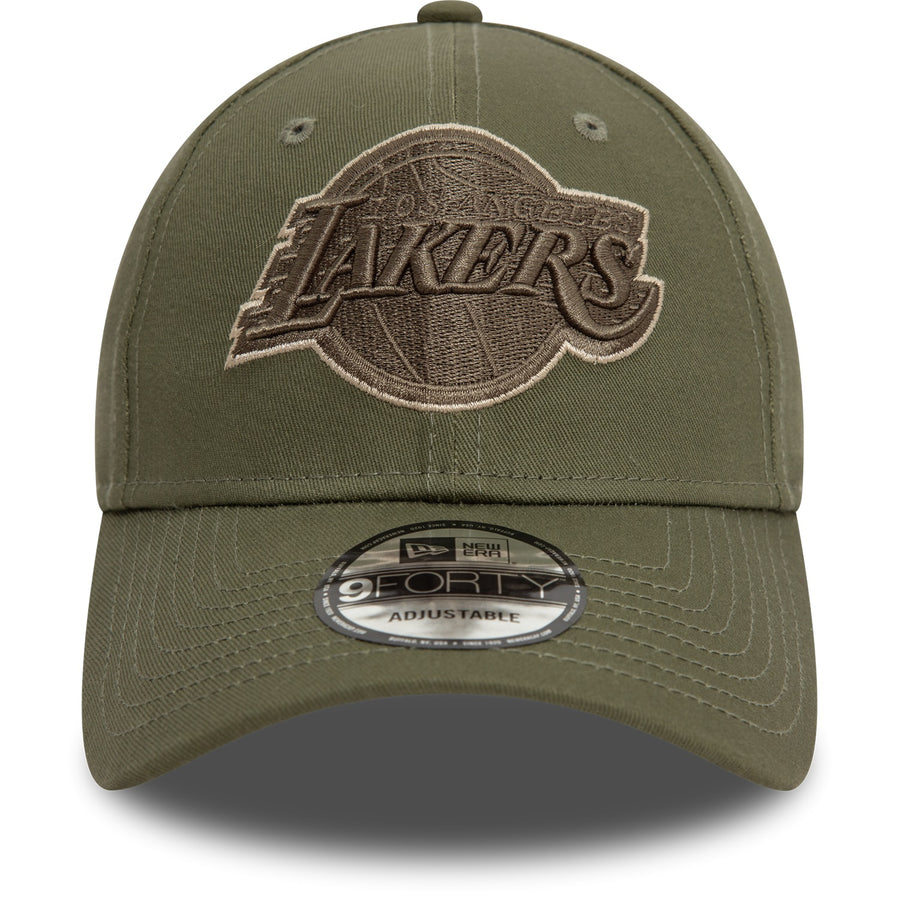 Los Angeles Lakers 9FORTY Team Outline Olive/Stone Cap