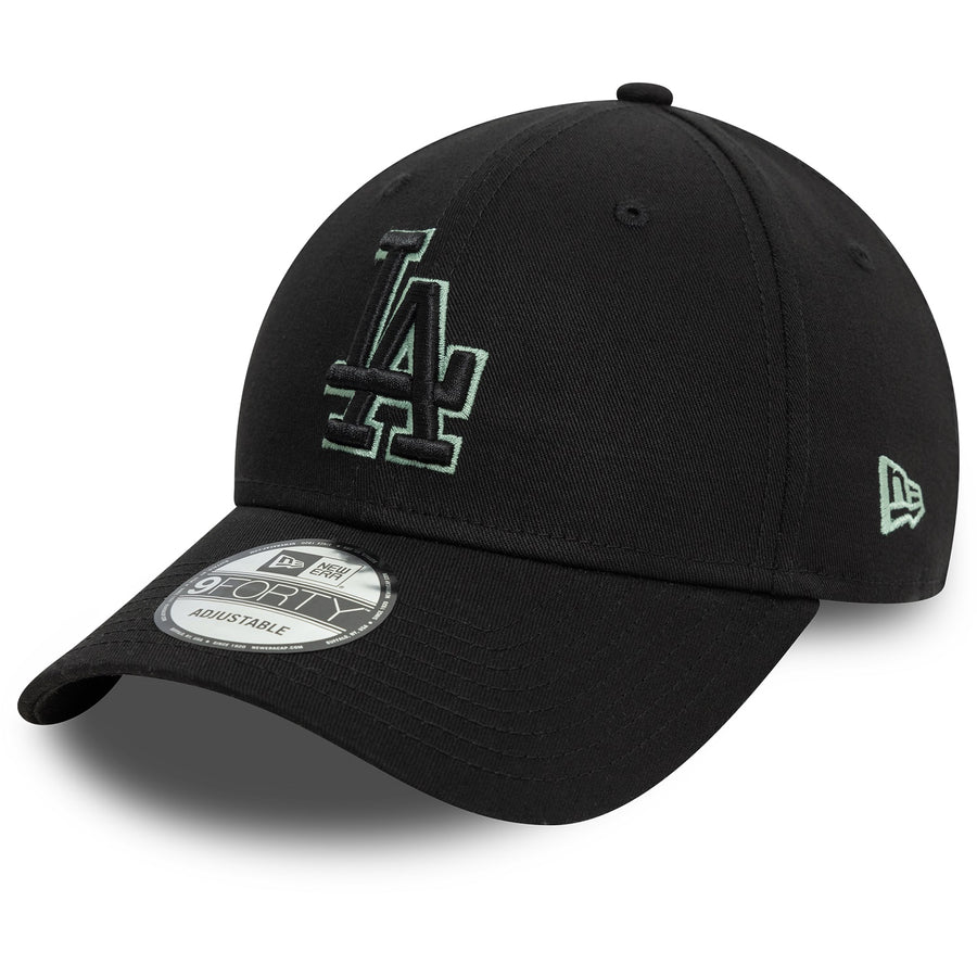 Los Angeles Dodgers 9FORTY Team Outline Black Cap