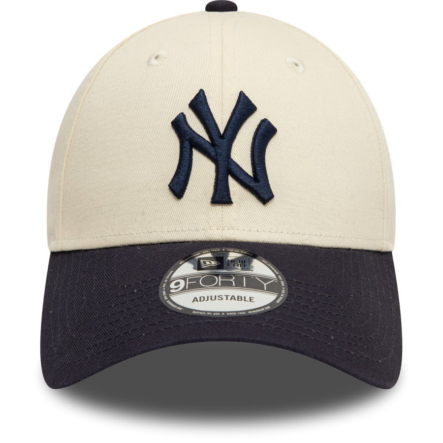 New York Yankees 9FORTY Colour Block Cream/Navy Cap