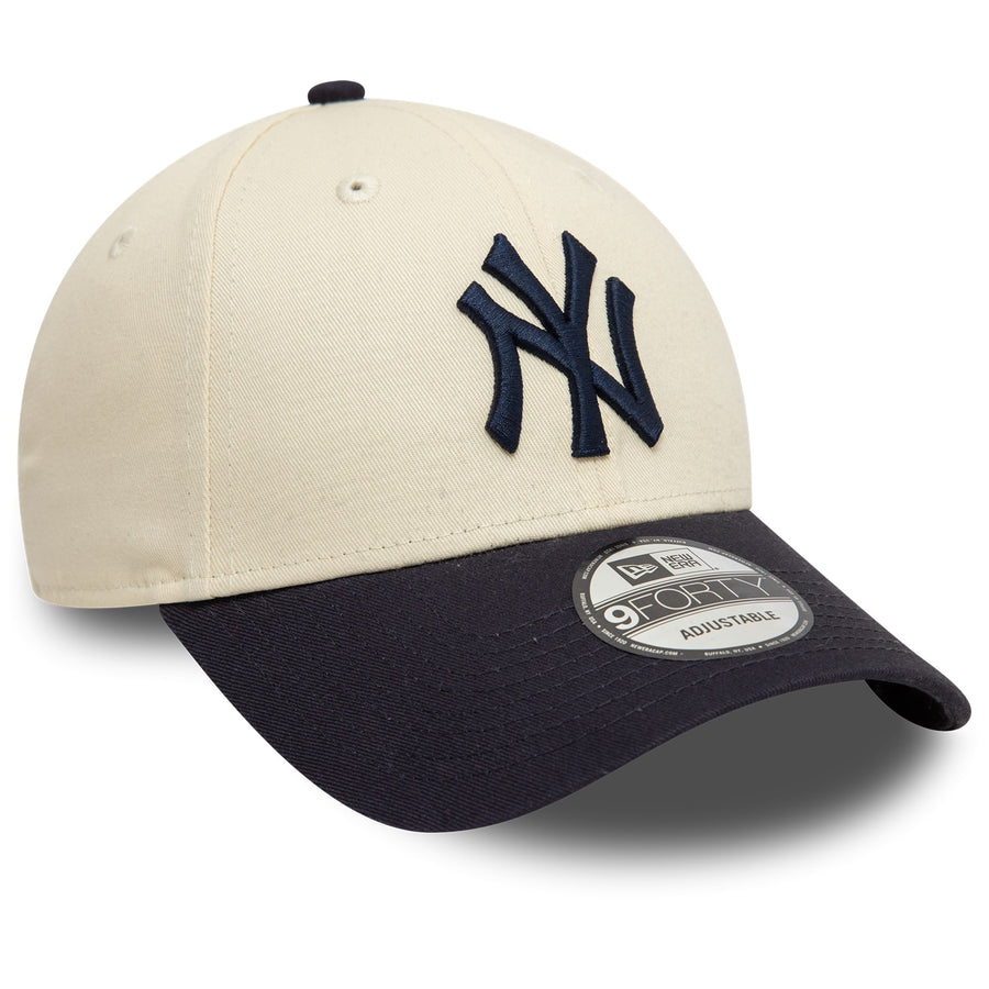 New York Yankees 9FORTY Colour Block Cream/Navy Cap