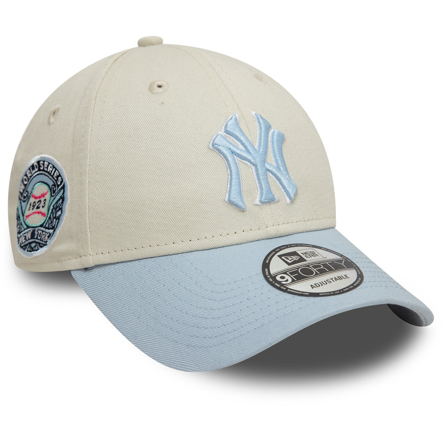 New York Yankees 9FORTY World Series Patch Ivory/Pale Blue Cap