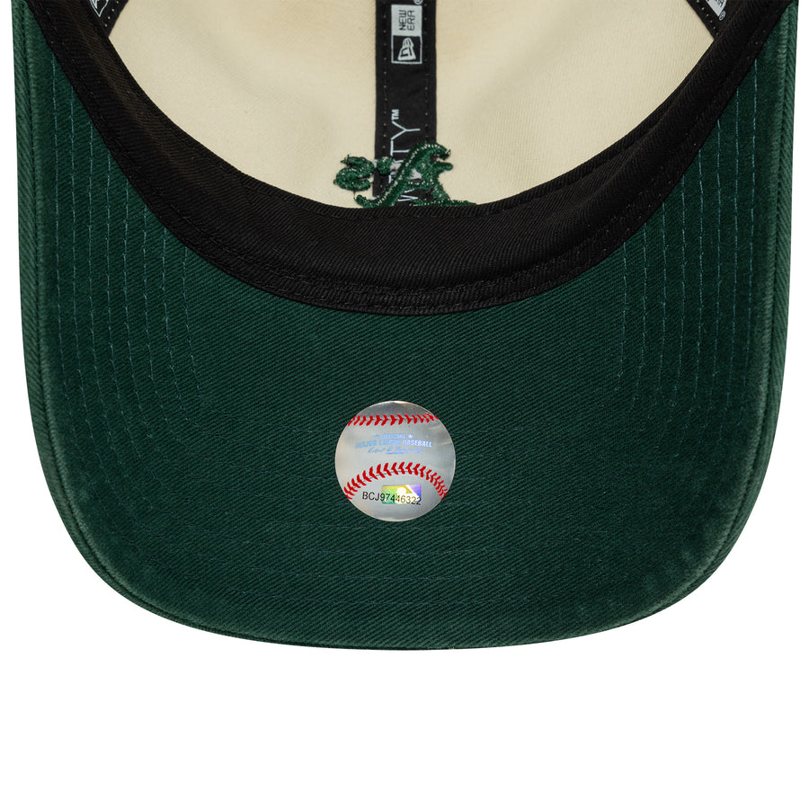 Oakland Athletics 9FORTY Womens League Essential Stone/Green Trucker Cap