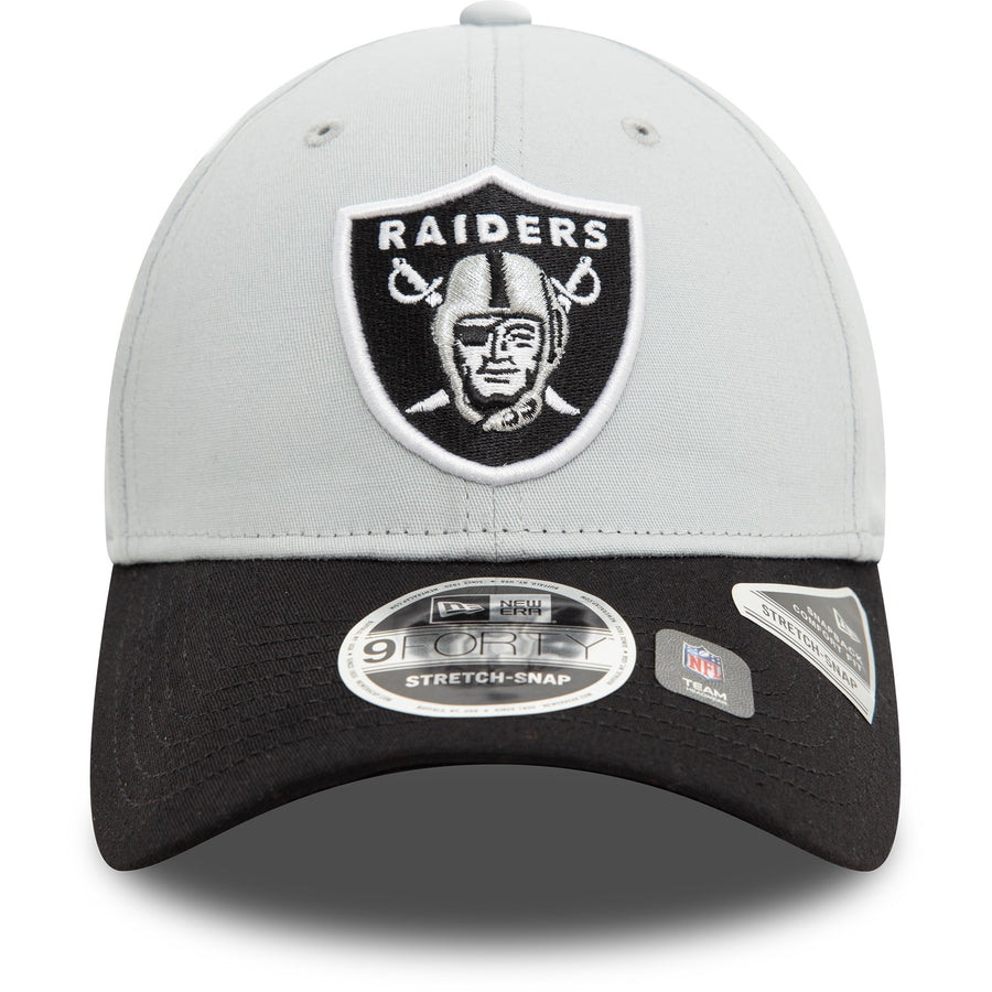 Las Vegas Raiders 9FORTY NFL Stretch Snap Grey/Black Cap