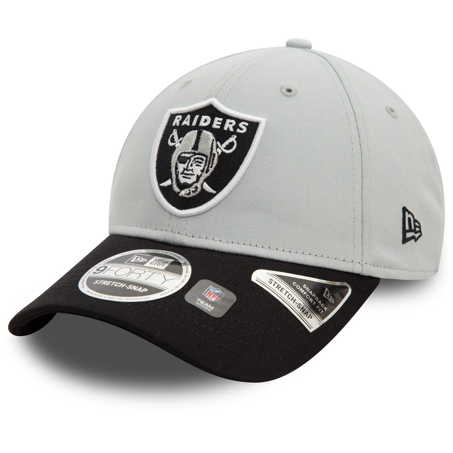 Las Vegas Raiders 9FORTY NFL Stretch Snap Grey/Black Cap