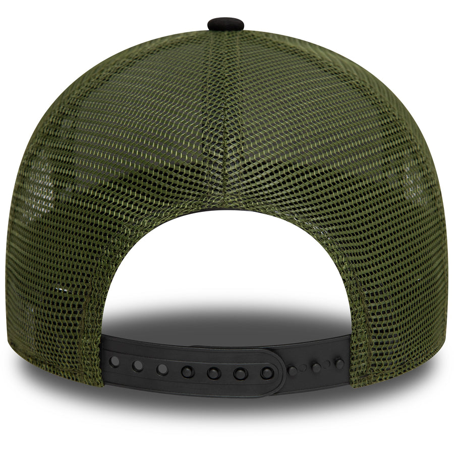 New Era Patch 9FORTY A-Frame Trucker Black/Olive Cap