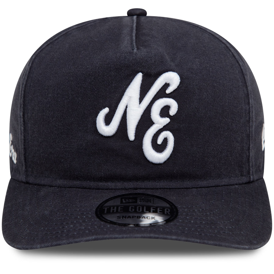 New Era Precurved Unstructured Navy Golfer Cap