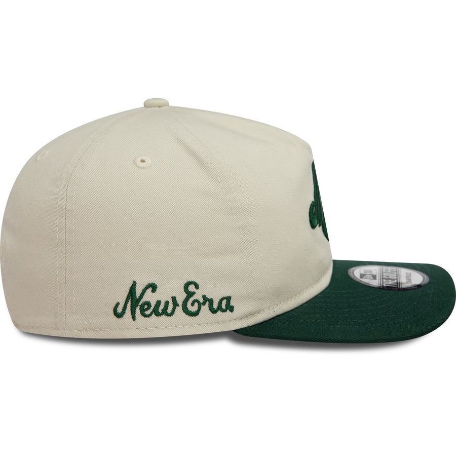 New Era Precurved Unstructured Ivory/Green Golfer Cap