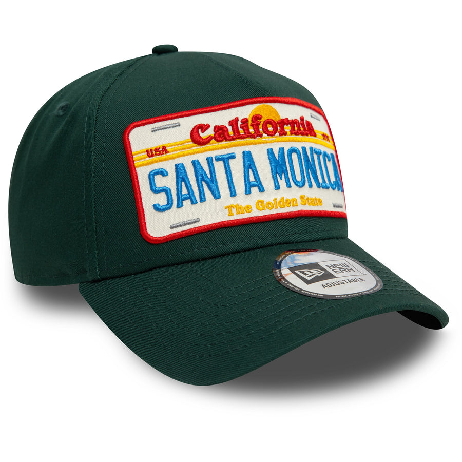 New Era 9FORTY Santa Monica License Plate A-Frame Green Trucker Cap