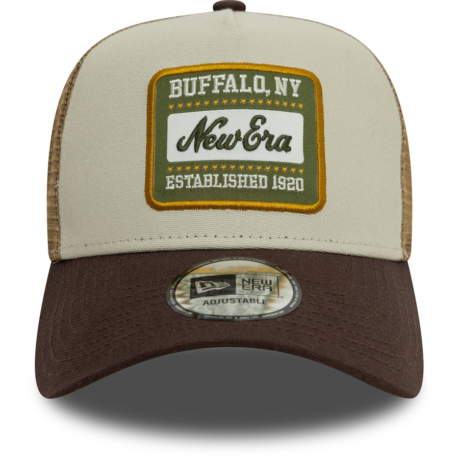 New Era Patch Canvas A-Frame Stone/Brown Cap