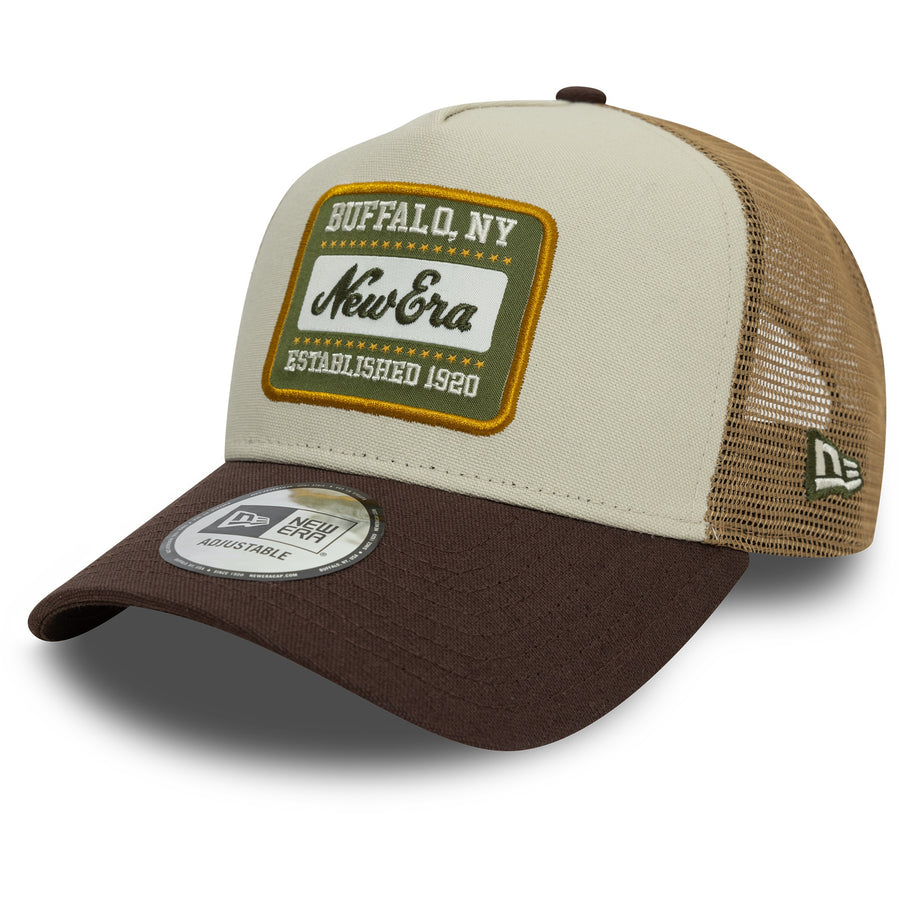 New Era Patch Canvas A-Frame Stone/Brown Cap