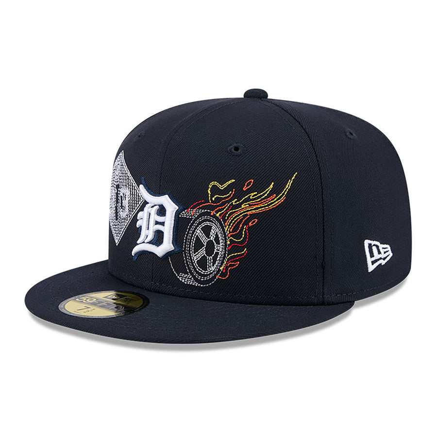 Detroit Tigers 59FIFTY State Stitch Fitted Navy Cap