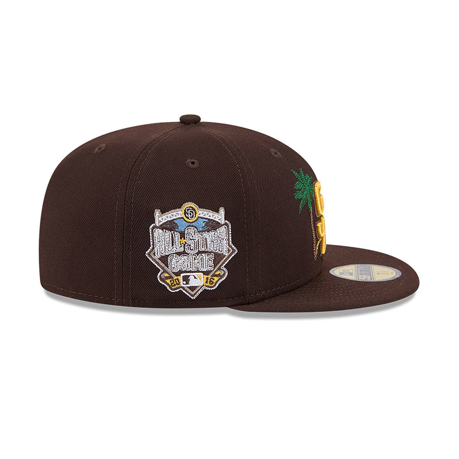 San Diego 59FIFTY Padres State Stitch Brown Cap