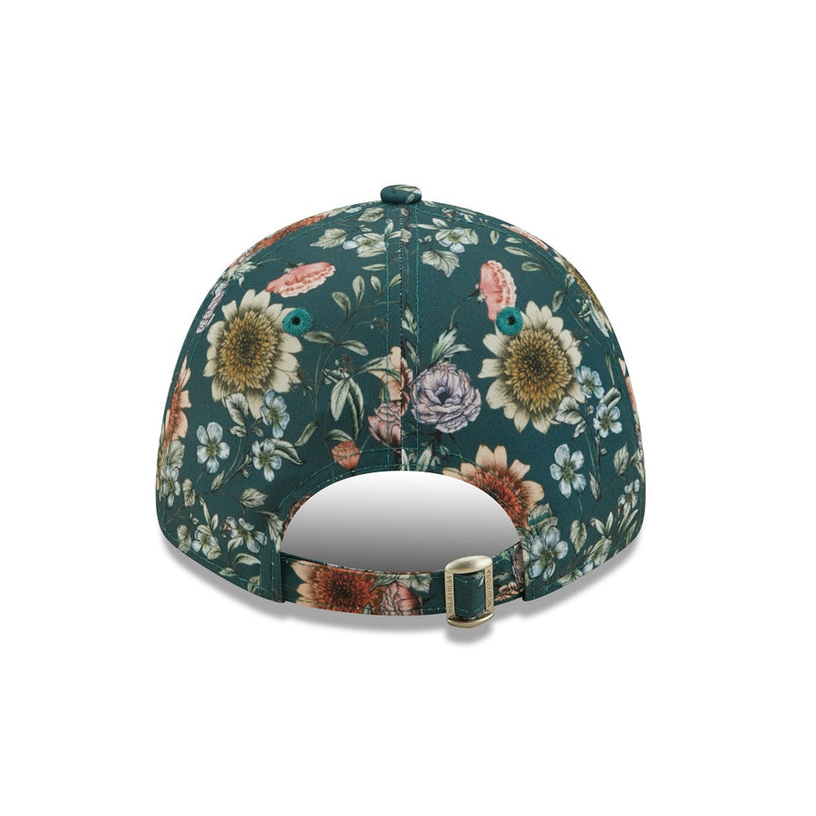 New York Yankees 9FORTY Womens All Over Print Floral Teal Cap