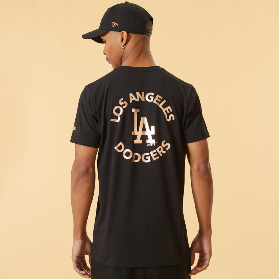 New Era MLB Foil La Dodgers Short Sleeve T-Shirt Black - S
