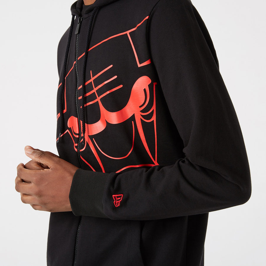 Chicago Bulls NBA Enlarged Logo Black Hoody