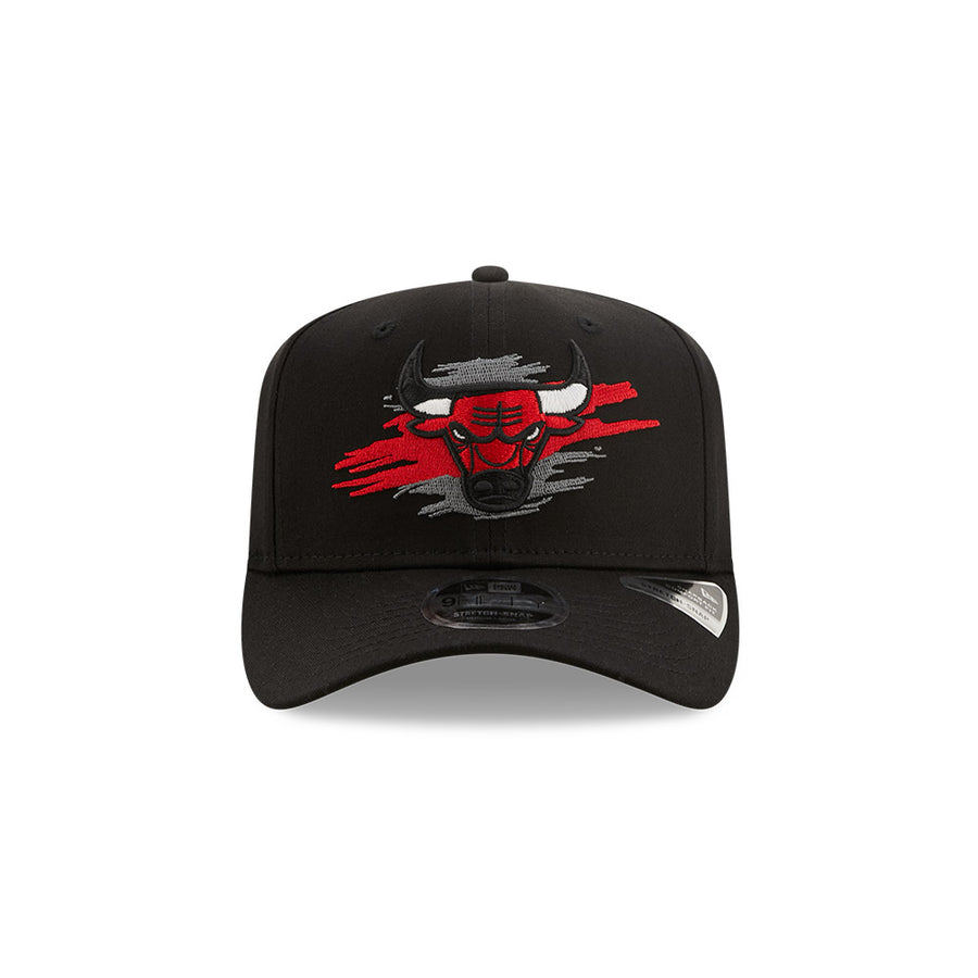 Chicago Bulls 9FIFTY Stretch Snapback Tear Logo Black Cap