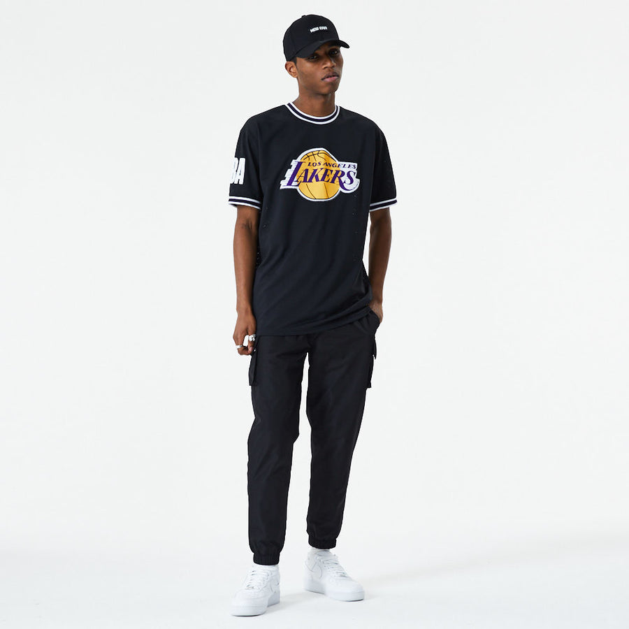 New Era - Lakers NBA Arch Wordmark Oversized T-Shirt - Black