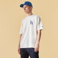 Los Angeles Dodgers Oversized MLB Big Logo White Tee