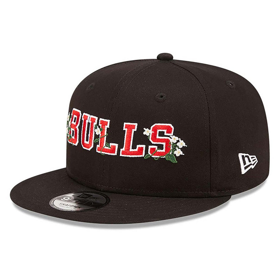 Chicago Bulls 9FIFTY Flower Wordmark Black Cap