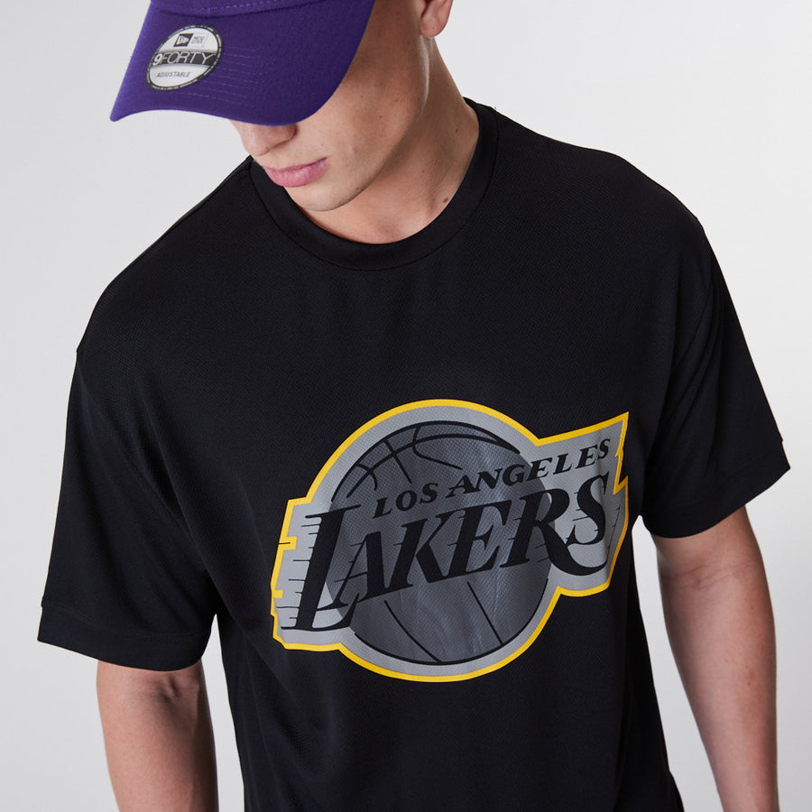 New era NBA Metallic Los Angeles Lakers Oversize Short Sleeve T